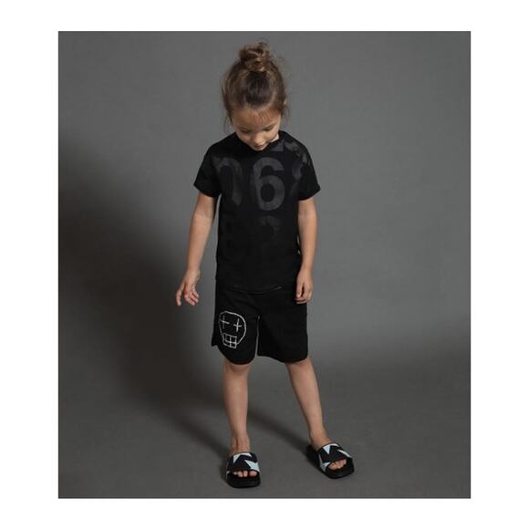 Nununu black unisex boy girl numbered rashguard size 6/7 - Picture 1 of 12